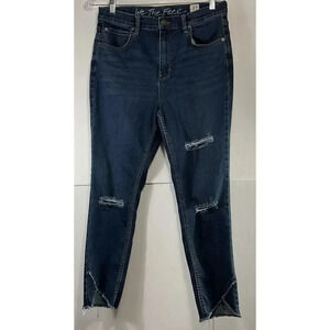 We The Free Distressed Raw Hem Skinny Jeans Size 31